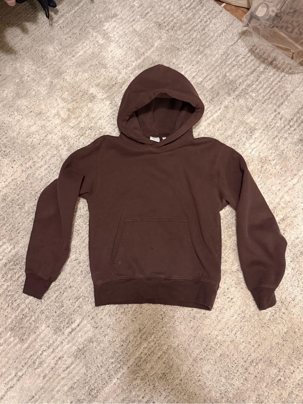Aritzia Women’s Dark Brown Hooded Pullover Sweater